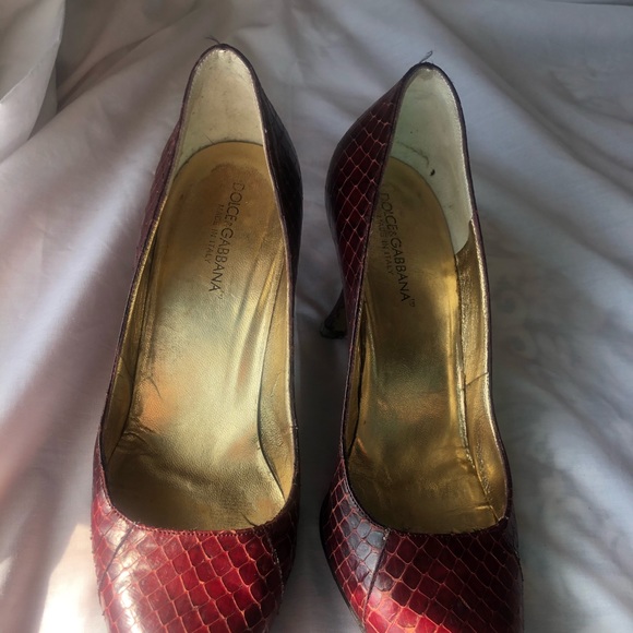 Dolce & Gabbana Vero Cuoio Python Heels-2825254336 - Picture 6 of 7